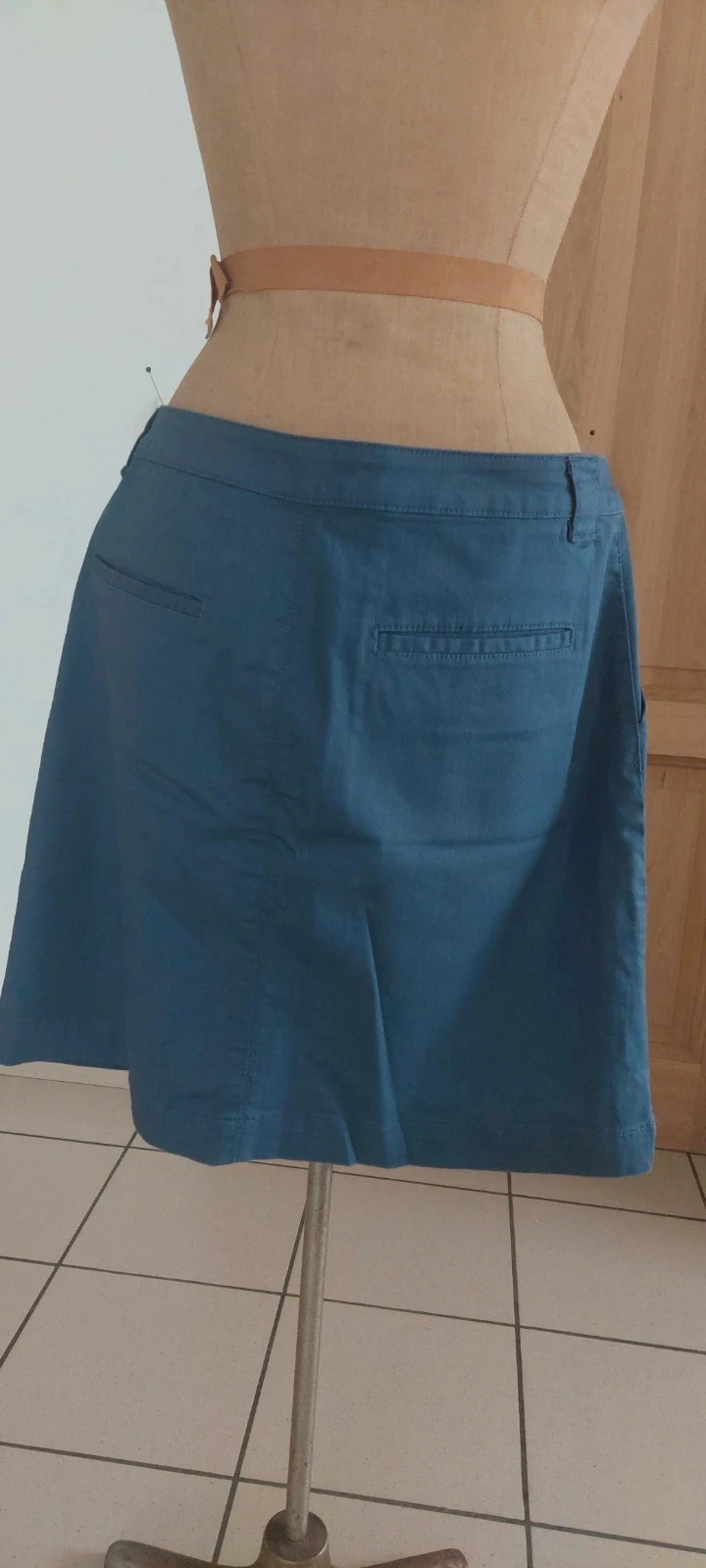 Jupe courte edc Esprit bleu canard - Taille 42 – photo 4